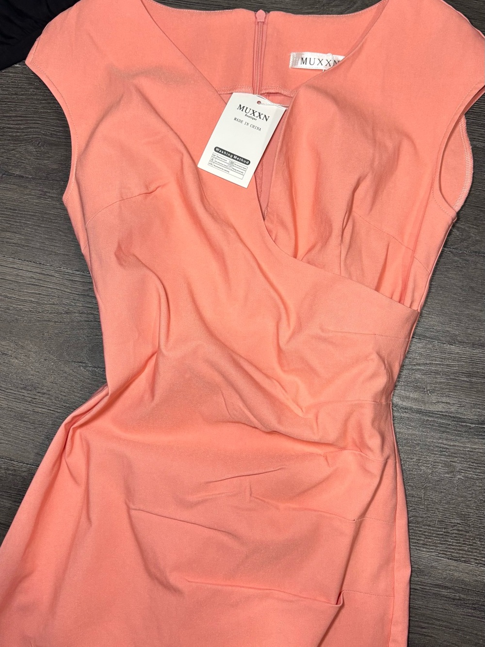 MUXXN Coral Pink Sleeveless Mini Dress